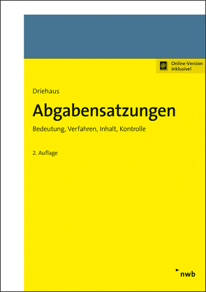 Abgabensatzungen von Driehaus,  Hans-Joachim