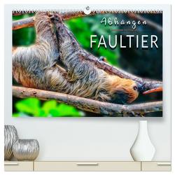 Abhängen – Faultier (hochwertiger Premium Wandkalender 2024 DIN A2 quer), Kunstdruck in Hochglanz von Roder,  Peter