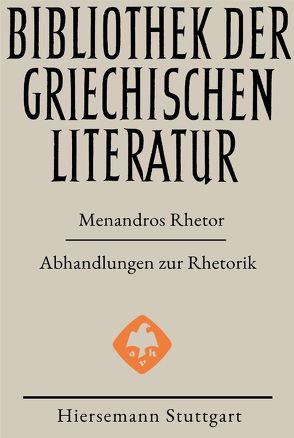 Abhandlungen zur Rhetorik von Brodersen,  Kai, Rhetor,  Menandros