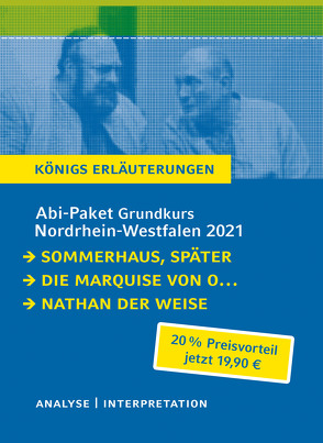 Abitur-Paket Nordrhein-Westfalen 2021. Deutsch Grundkurs – Königs Erläuterungen von Hermann,  Judith, Kleist,  Heinrich von, Lessing,  Gotthold Ephraim
