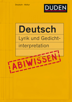 Abiwissen Deutsch – Lyrik und Gedichtinterpretation von Becker,  Frank, Marquaß,  Reinhard, Schlitt,  Christine