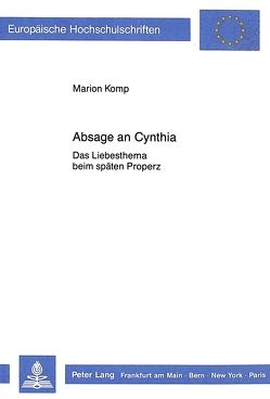 Absage an Cynthia von Komp,  Marion