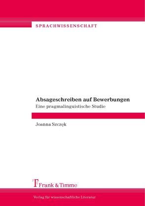 Absageschreiben auf Bewerbungen von Szczęk,  Joanna