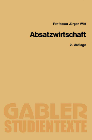 Absatzwirtschaft von Witt,  Jürgen