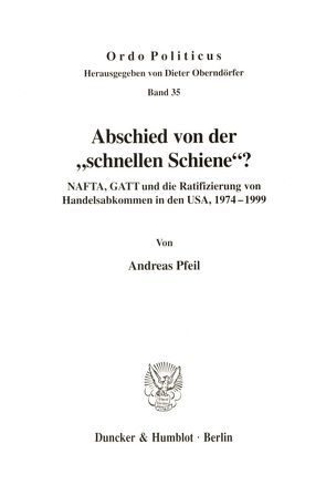 Abschied von der „schnellen Schiene“? von Pfeil,  Andreas