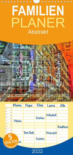 Familienplaner Abstrakt (Wandkalender 2022 , 21 cm x 45 cm, hoch) von Spescha,  Maurus