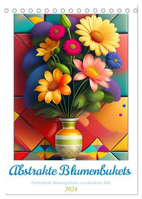 Abstrakte Blumenbukets (Tischkalender 2024 DIN A5 hoch), CALVENDO Monatskalender von franky58,  franky58