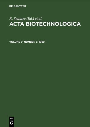 Acta Biotechnologica / 1989