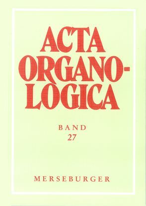 Acta Organologica von Reichling,  Alfred