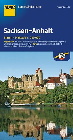 ADAC Bundesländerkarte Deutschland 04 Sachsen-Anhalt 1:250.000