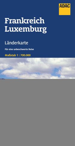 ADAC Länderkarte Frankreich, Luxemburg 1:700.000