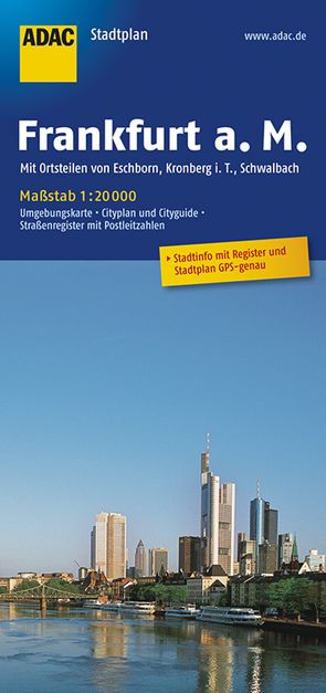 ADAC Stadtplan Frankfurt am Main 1:20.000