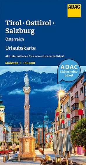 ADAC Urlaubskarte Österreich 05 Tirol, Osttirol, Salzburg 1:150.000