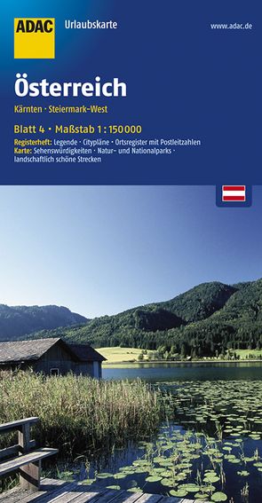 ADAC Urlaubskarte Österreich 04 Kärnten, Steiermark-West 1:150.000