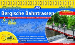 ADFC-Radausflugsführer Bergische Bahntrassen 1:50.000 praktische Spiralbindung, reiß- und wetterfest, GPS-Track Download von Flesch,  Peter