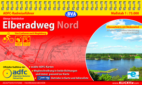 ADFC-Radreiseführer Elberadweg Nord 1:75.000 praktische Spiralbindung, reiß- und wetterfest, GPS-Tracks Download von Steinbicker,  Otmar
