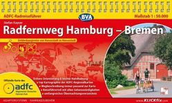 ADFC-Radreiseführer Radfernweg Hamburg – Bremen 1:50.000 praktische Spiralbindung, reiß- und wetterfest, GPS-Tracks Download von Kayser,  Stefan