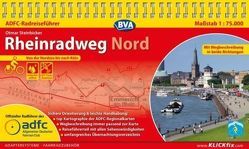 ADFC-Radreiseführer Rheinradweg Nord 1:75.000 praktische Spiralbindung, reiß- und wetterfest, GPS-Tracks Download von Steinbicker,  Otmar