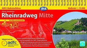 ADFC-Radreiseführer Rheinradweg Mitte 1:75.000 praktische Spiralbindung, reiß- und wetterfest, GPS-Tracks Download von Steinbicker,  Otmar