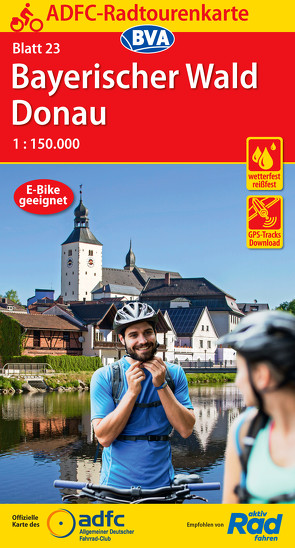 ADFC-Radtourenkarte 23 Bayerischer Wald Donau 1:150.000, reiß- und wetterfest, E-Bike geeignet, GPS-Tracks Download