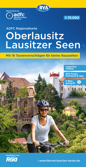 ADFC-Regionalkarte Oberlausitz – Lausitzer Seen, 1:75.000, mit Tagestourenvorschlägen, reiß- und wetterfest, GPS-Tracks Download