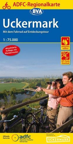 ADFC-Regionalkarte Uckermark, 1:75.000, reiß- und wetterfest, GPS-Tracks Download