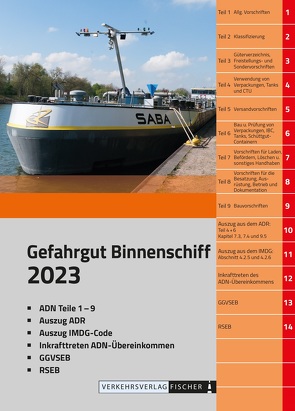 ADN 2023 Gefahrgut Binnenschiff