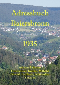 Adressbuch Baiersbronn 1935 von Gaiser,  Karl