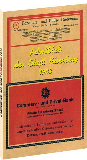 Adressbuch der Stadt EISENBERG 1938 von Rockstuhl,  Harald