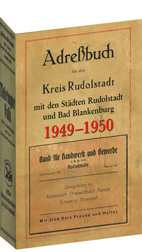 Adreßbuch – Stadt und Kreis Rudolstadt 1949-1950 von Rockstuhl,  Harald