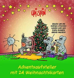 Adventsaufsteller mit 24 Weihnachtskarten von Stein,  Uli