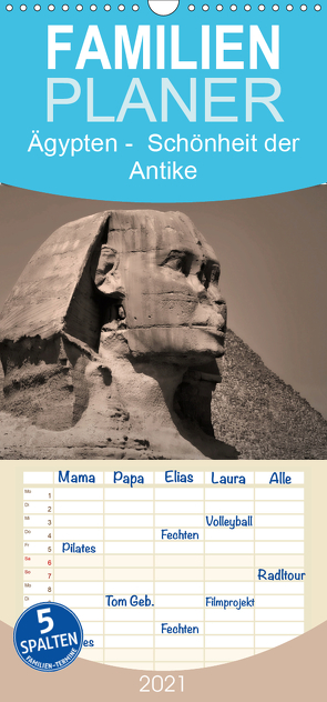 Ägypten – Schönheit der Antike – Familienplaner hoch (Wandkalender 2021 , 21 cm x 45 cm, hoch) von Wulf,  Guido