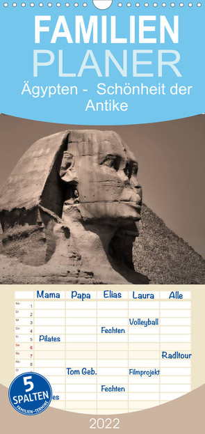 Ägypten – Schönheit der Antike – Familienplaner hoch (Wandkalender 2022 , 21 cm x 45 cm, hoch) von Wulf,  Guido