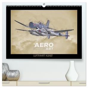 Aero Action Art – Luftfahrt Kunst (hochwertiger Premium Wandkalender 2024 DIN A2 quer), Kunstdruck in Hochglanz von Delhanidis,  Nick