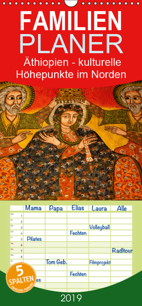 Äthiopien – kulturelle Höhepunkte im Norden – Familienplaner hoch (Wandkalender 2019 , 21 cm x 45 cm, hoch) von Krause,  Johanna
