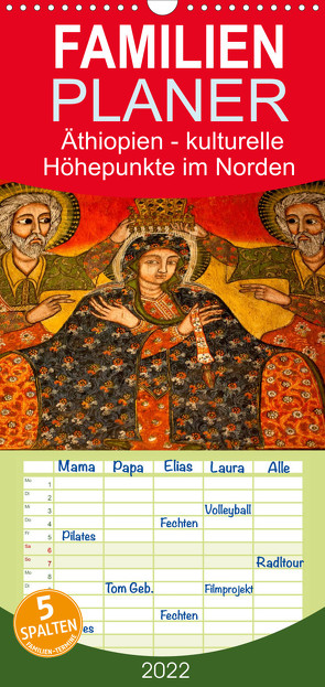 Familienplaner Äthiopien – kulturelle Höhepunkte im Norden (Wandkalender 2022 , 21 cm x 45 cm, hoch) von Krause,  Johanna