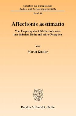 Affectionis aestimatio. von Kindler,  Martin