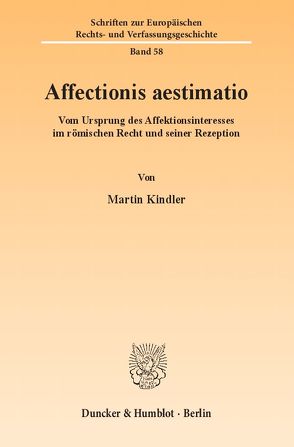 Affectionis aestimatio. von Kindler,  Martin