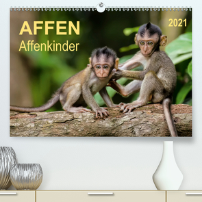 Affen – Affenkinder (Premium, hochwertiger DIN A2 Wandkalender 2021, Kunstdruck in Hochglanz) von Roder,  Peter
