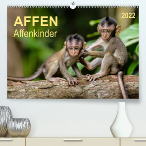 Affen – Affenkinder (Premium, hochwertiger DIN A2 Wandkalender 2022, Kunstdruck in Hochglanz) von Roder,  Peter