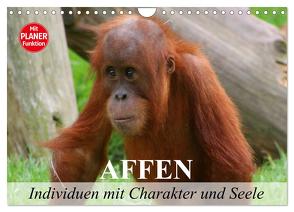 Affen – Individuen mit Charakter und Seele (Wandkalender 2024 DIN A4 quer), CALVENDO Monatskalender von Stanzer,  Elisabeth