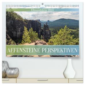 Affensteine Perspektiven – Elbsandstein (hochwertiger Premium Wandkalender 2024 DIN A2 quer), Kunstdruck in Hochglanz von Walther,  Kevin