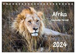 Afrika – Faszination Tierwelt (Tischkalender 2024 DIN A5 quer), CALVENDO Monatskalender von Bentlage,  Horst