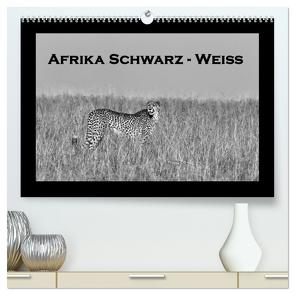 Afrika Schwarz – Weiss (hochwertiger Premium Wandkalender 2024 DIN A2 quer), Kunstdruck in Hochglanz von Stern,  Angelika