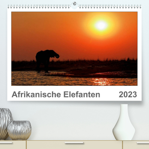Afrikanische Elefanten (Premium, hochwertiger DIN A2 Wandkalender 2023, Kunstdruck in Hochglanz) von Wolf,  Gerald