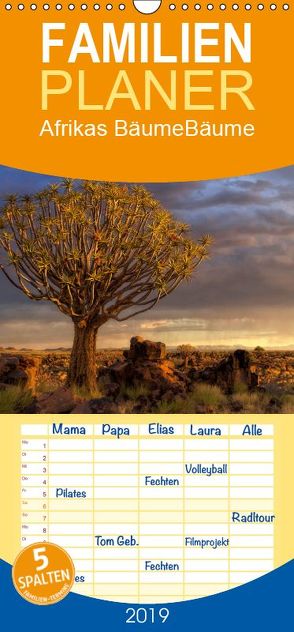 Afrikas Bäume – Familienplaner hoch (Wandkalender 2019 , 21 cm x 45 cm, hoch) von Voss,  Michael