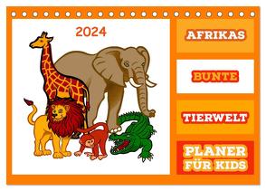 Afrikas bunte Tierwelt (Tischkalender 2024 DIN A5 quer), CALVENDO Monatskalender von Fraatz,  Barbara