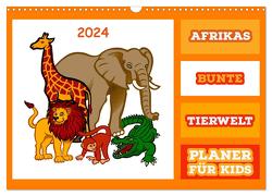 Afrikas bunte Tierwelt (Wandkalender 2024 DIN A3 quer), CALVENDO Monatskalender von Fraatz,  Barbara
