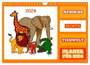 Afrikas bunte Tierwelt (Wandkalender 2024 DIN A4 quer), CALVENDO Monatskalender von Fraatz,  Barbara