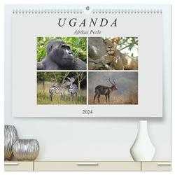Afrikas Perle Uganda (hochwertiger Premium Wandkalender 2024 DIN A2 quer), Kunstdruck in Hochglanz von Flori0,  Flori0